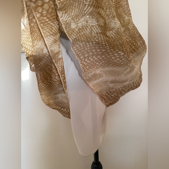 Express Gold Snakeskin Strapless Mini Dress NWT Size 2 | Animal Print - Picture 7 of 9